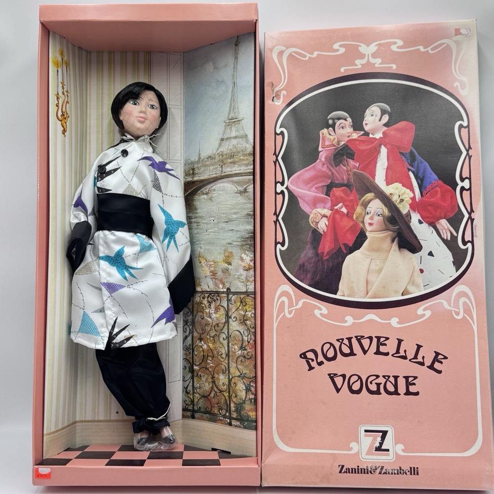 RARE Zanini Zambelli 20" Doll Nouvelle Vogue 1071 Japanese Kimono Italy Pink Box